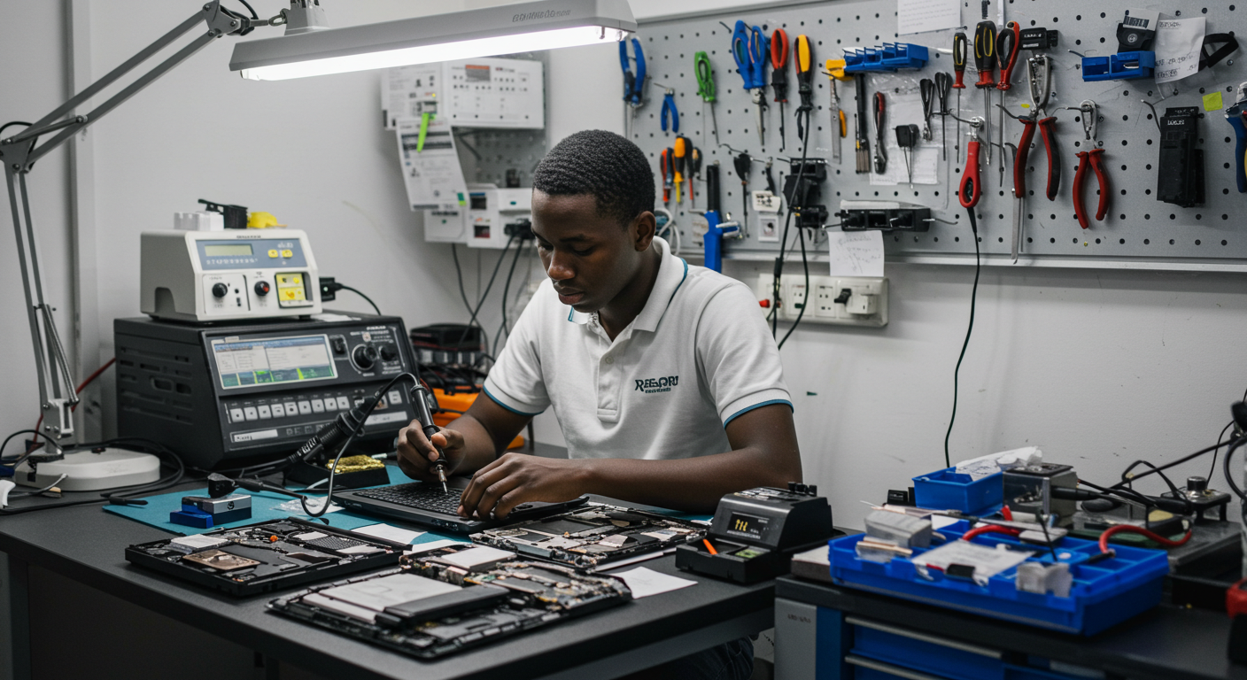 Professional tech repair workshop in Johannesburg